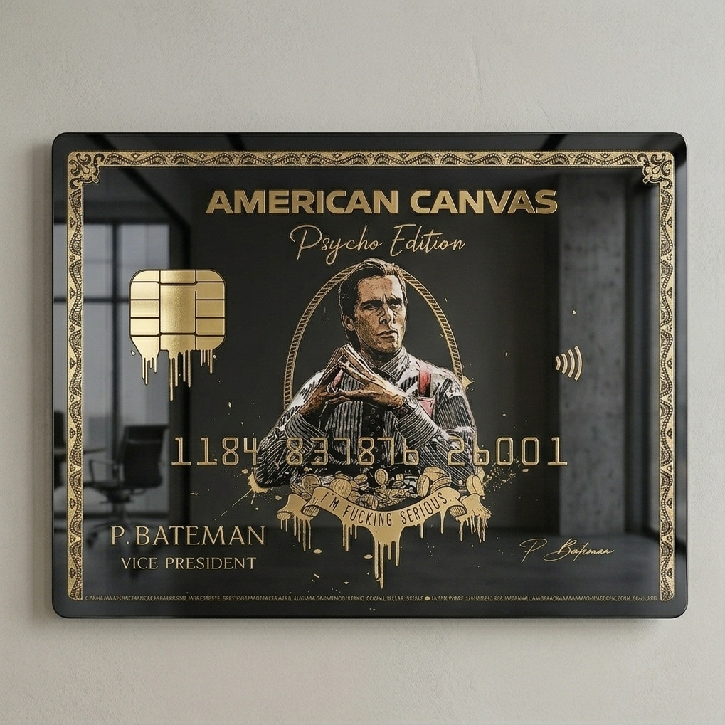 Personalised - Patrick Bateman 'Psycho Edition' Metal Poster By Craft Vega Gold Edition