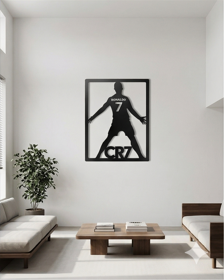 Cristiano Ronaldo CR7 Laser Cut Wall Art Frame By Craft Vega