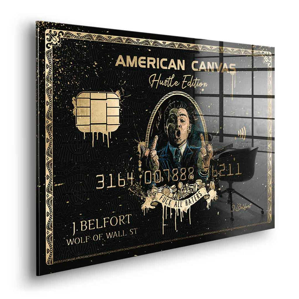 Personalised - Wolf of Wall Street Black Card Metal Poster
