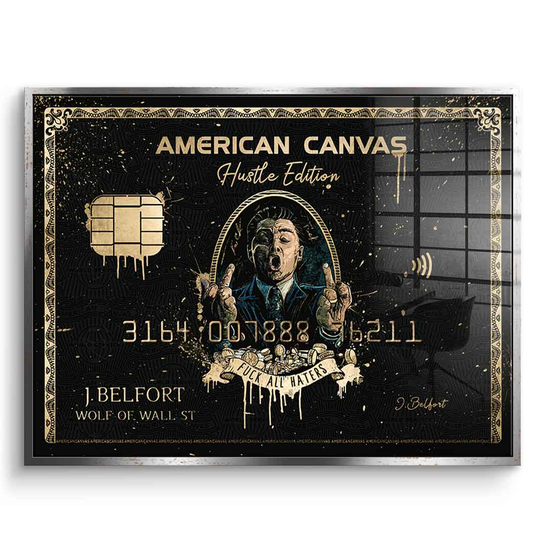 Personalised - Wolf of Wall Street Black Card Metal Poster