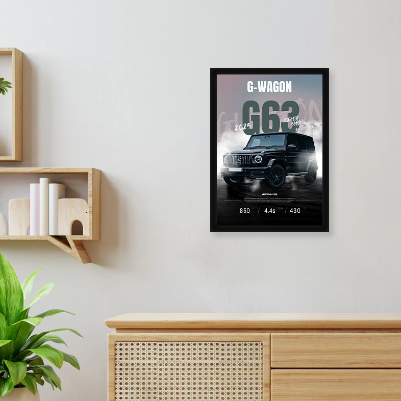 German Car A4 Framed Poster By Craft Vega