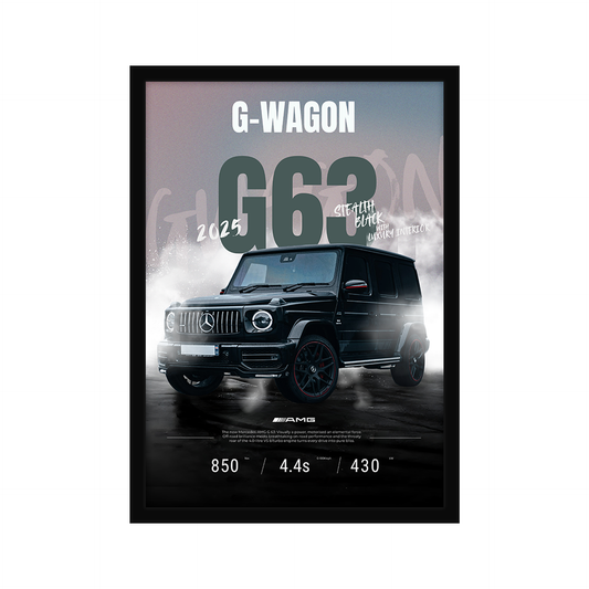 G Wagon A4 Framed Poster By Craft Vega