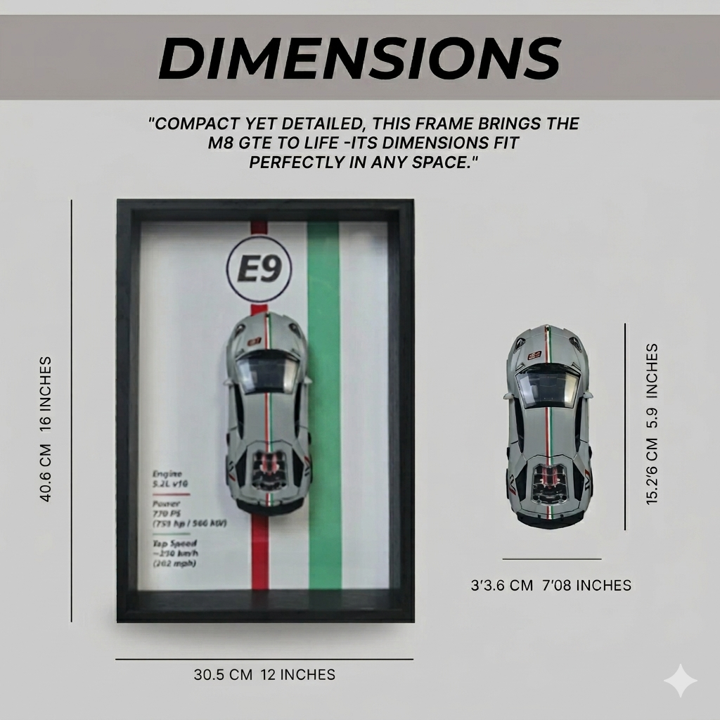 Personalised Italian Car Shadow Box with Metal Diecast Model Car