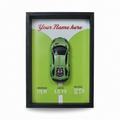 Personalised Green Huracan Shadow Box with Metal Diecast Model Car