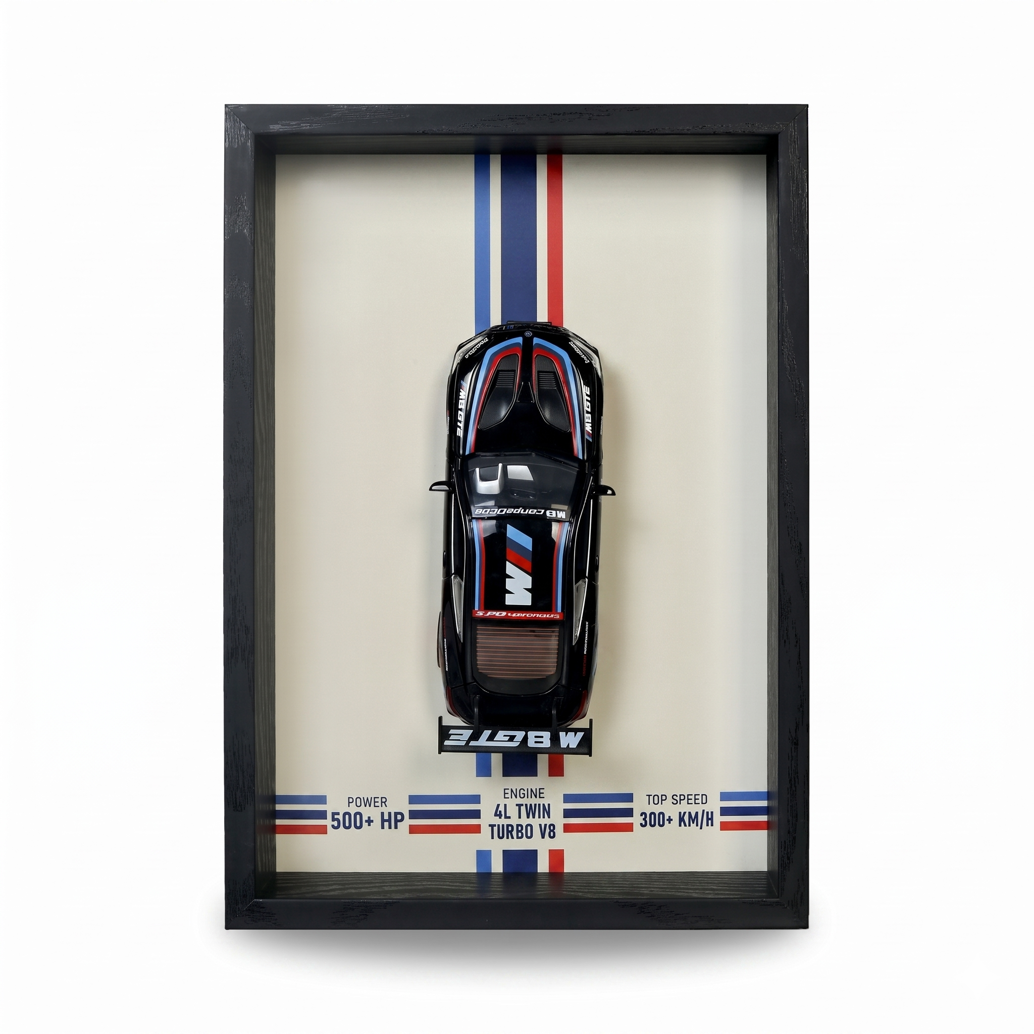 Personalised German Car Shadow Box with Metal Diecast Model Car