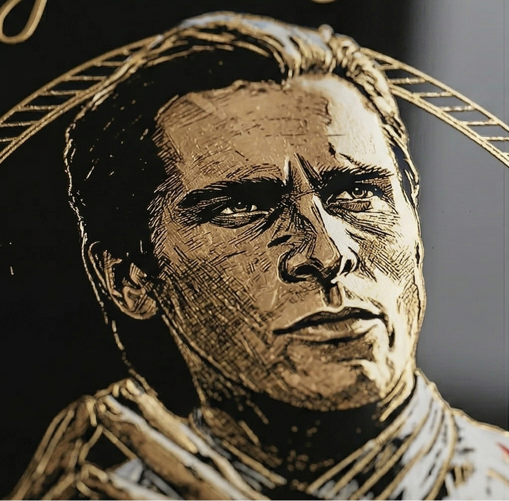 Personalised - Patrick Bateman 'Psycho Edition' Metal Poster By Craft Vega Gold Edition