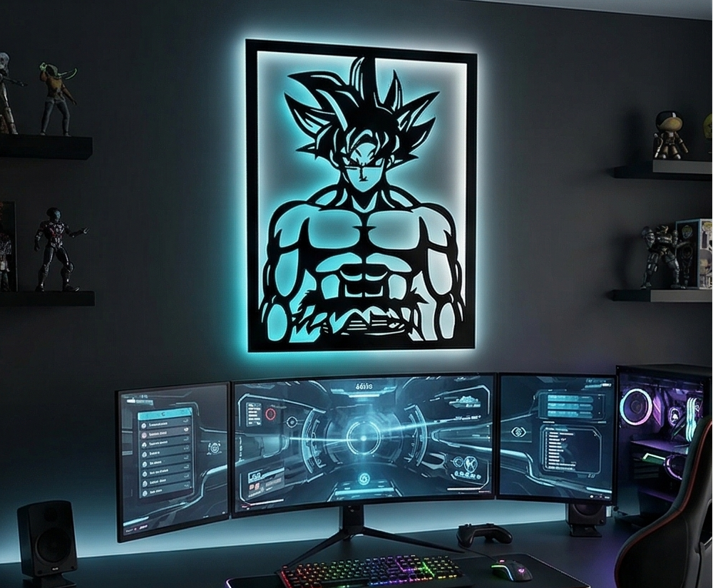 Premium Goku Cutout Wall Decor By Craft Vega Anime Art Frame