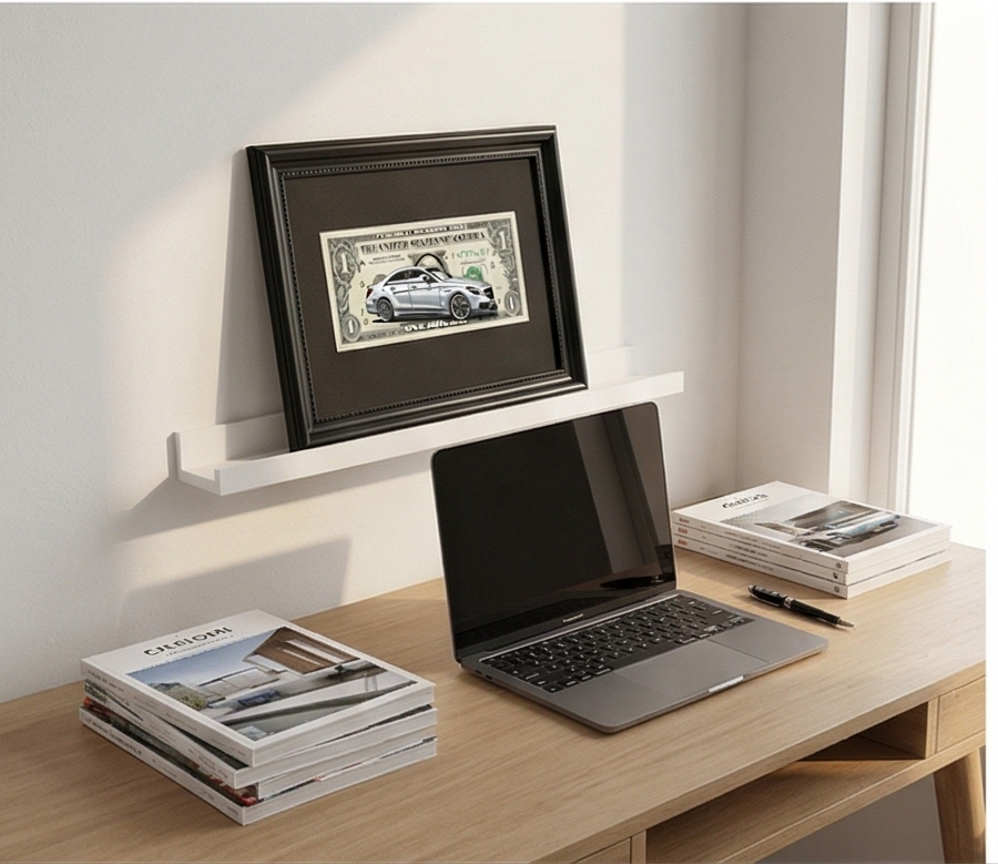 Mercedes Benz CLS 63 AMG Dollar Bill Framed Art By Craft Vega