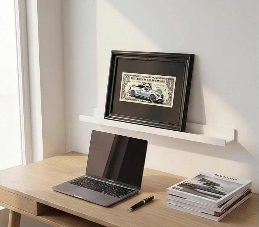 Mercedes Benz CLS 63 AMG Dollar Bill Framed Art By Craft Vega
