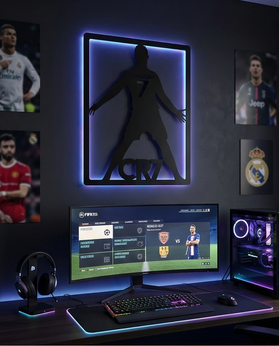 Cristiano Ronaldo CR7 Laser Cut Wall Art Frame By Craft Vega