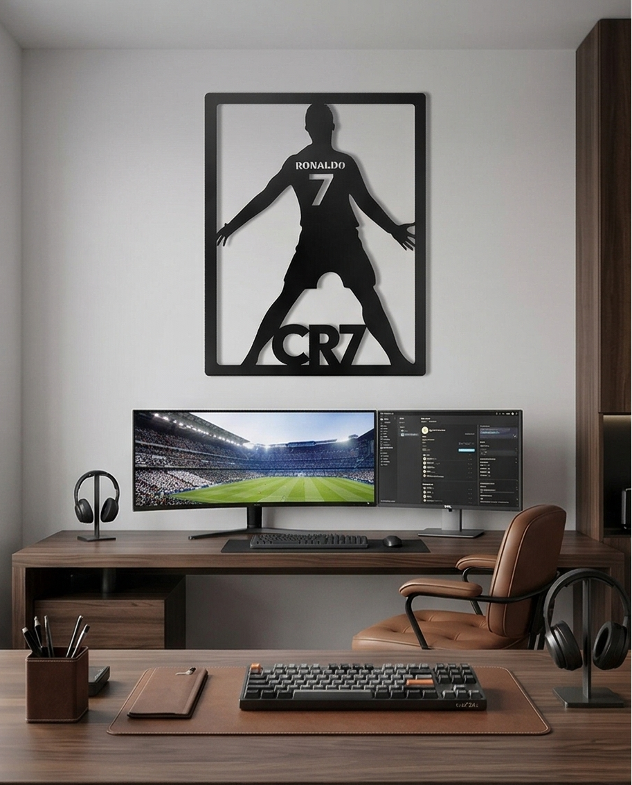 Cristiano Ronaldo CR7 Laser Cut Wall Art Frame By Craft Vega