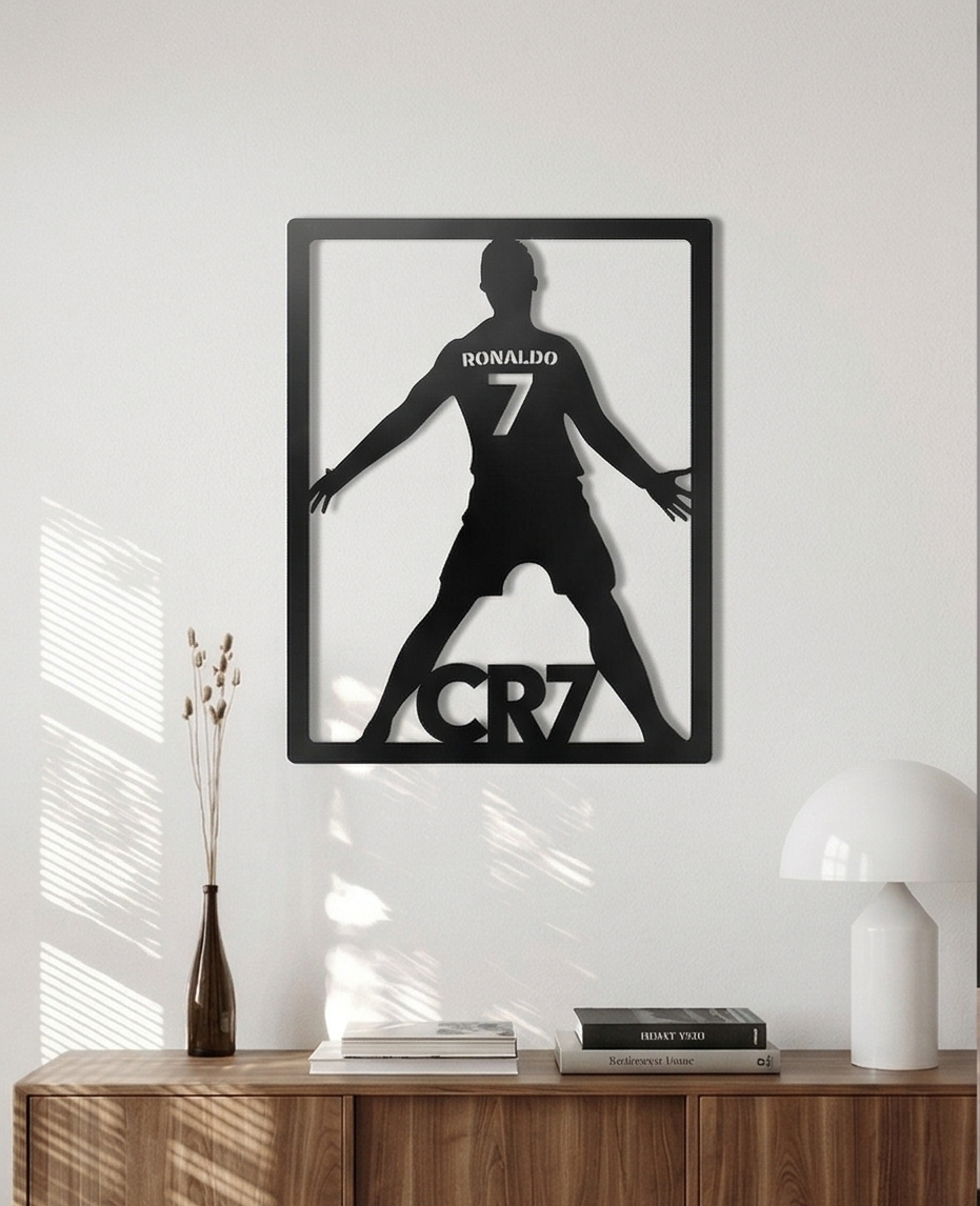 Cristiano Ronaldo CR7 Laser Cut Wall Art Frame By Craft Vega