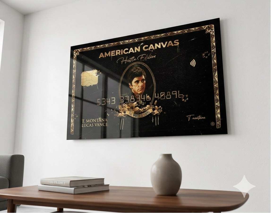Personalised - Scarface Card Metal Poster By Craft Vega Gold Edition