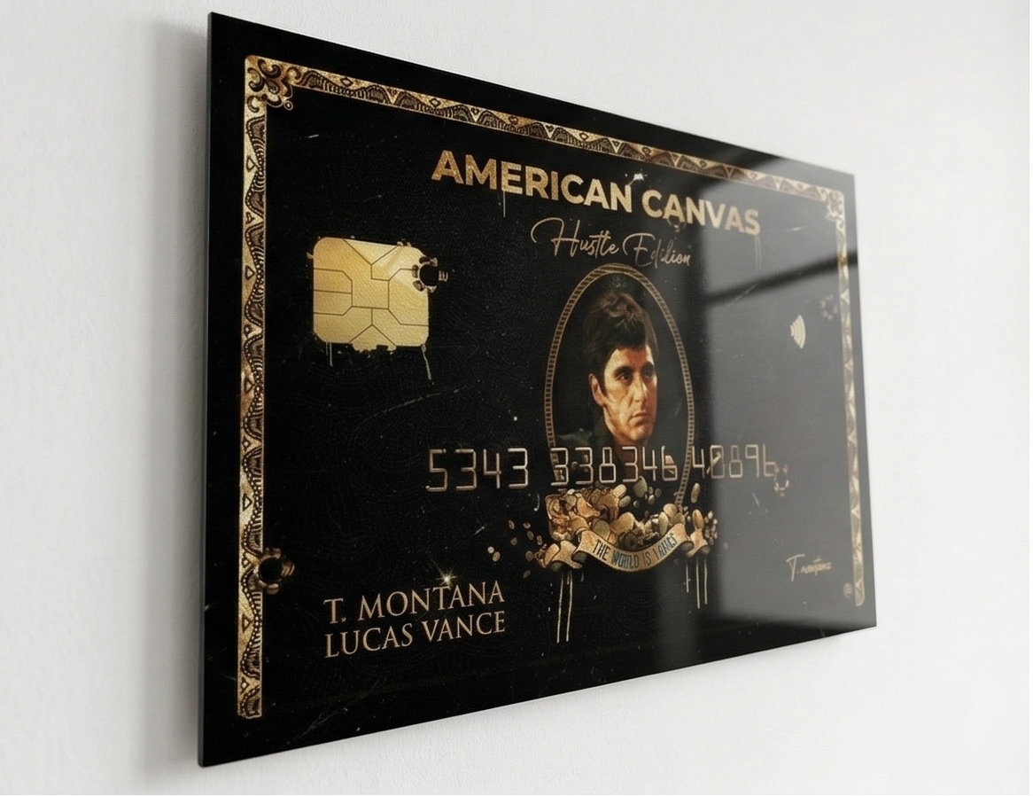Personalised - Scarface Card Metal Poster By Craft Vega Gold Edition