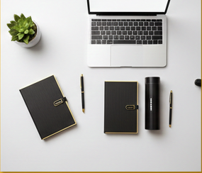 Personalized Textured Journal & Walnut Power Bank Gift Set By Craft Vega