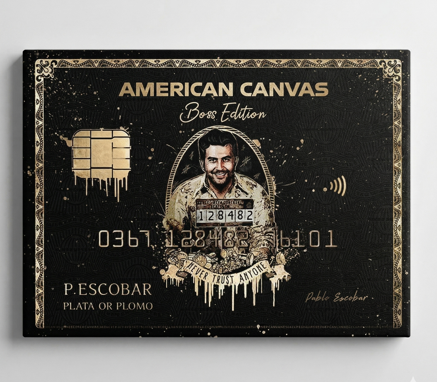 Personalised - Pablo Escobar Boss Card Metal Poster By Craft Vega