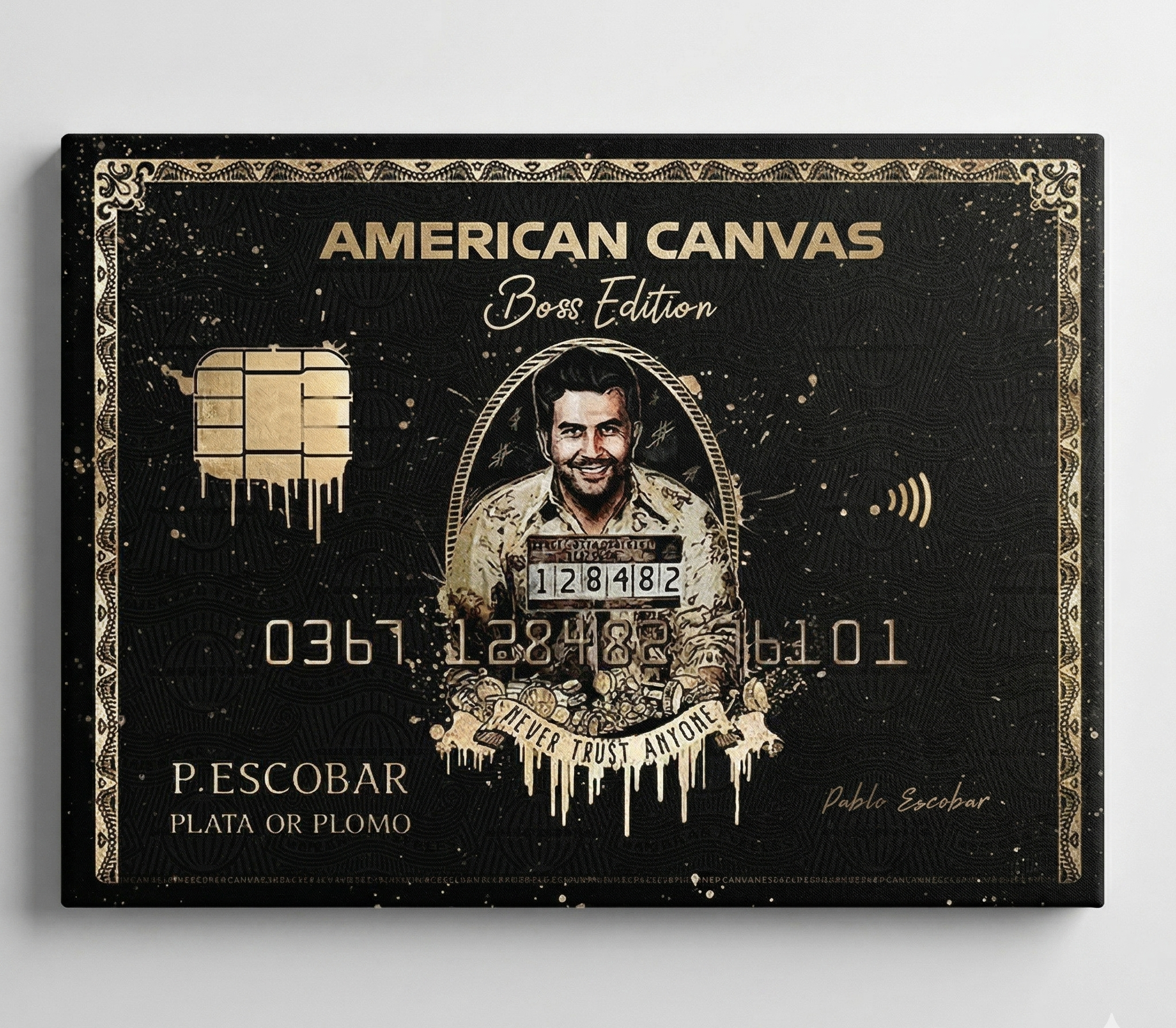 Personalised - Pablo Escobar Boss Card Metal Poster By Craft Vega