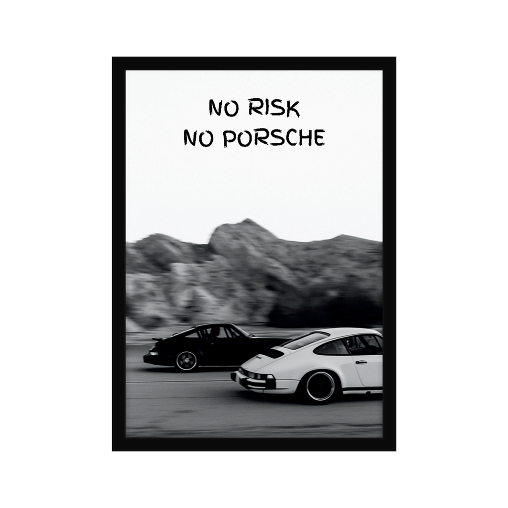 No Risk Motivational A4 Framed Poster By Craft Vega