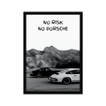 No Risk Motivational A4 Framed Poster By Craft Vega