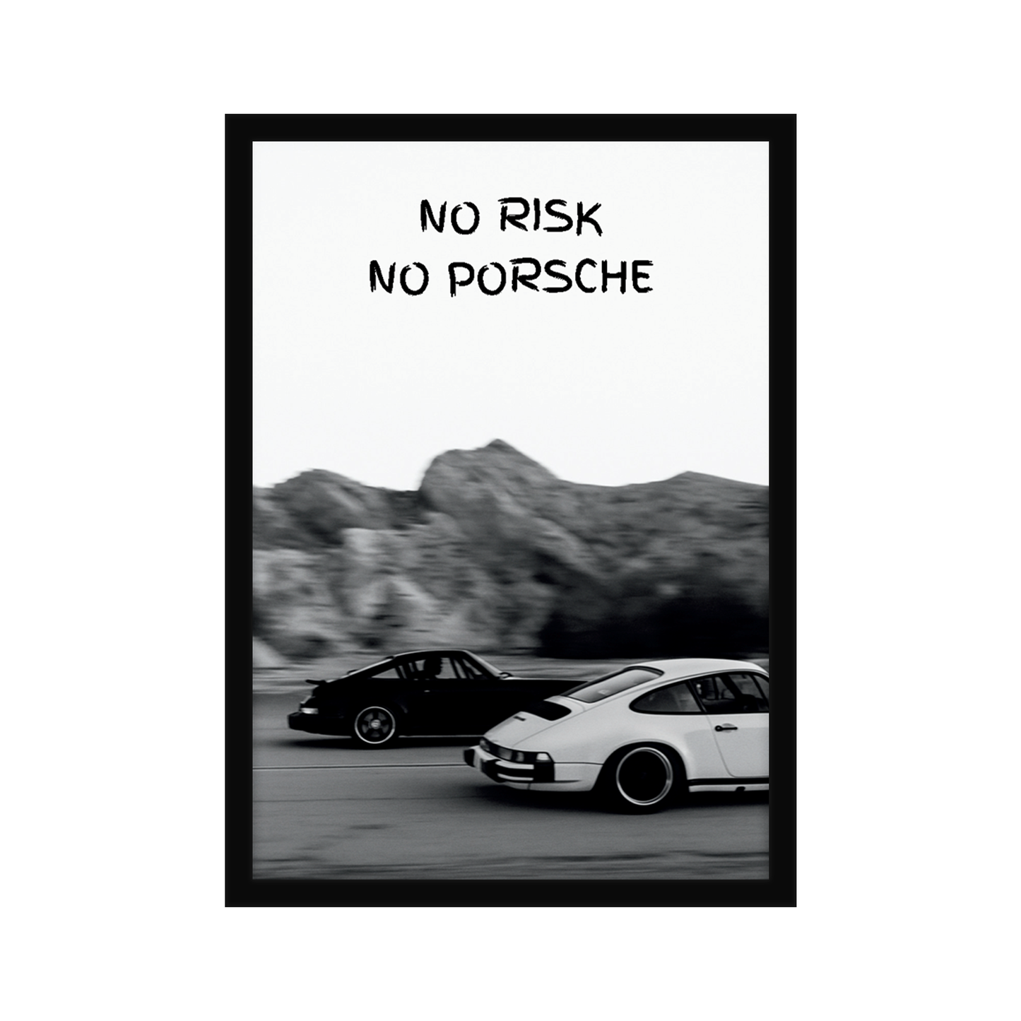 No Risk Motivational A4 Framed Poster By Craft Vega