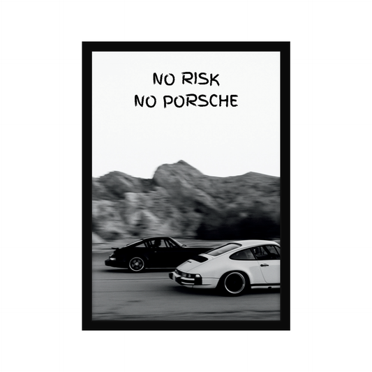 No Risk Motivational A4 Framed Poster By Craft Vega