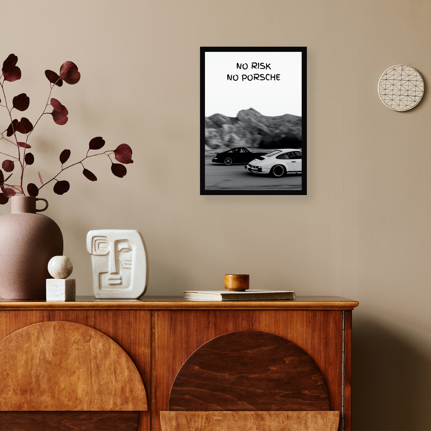 No Risk Motivational A4 Framed Poster By Craft Vega