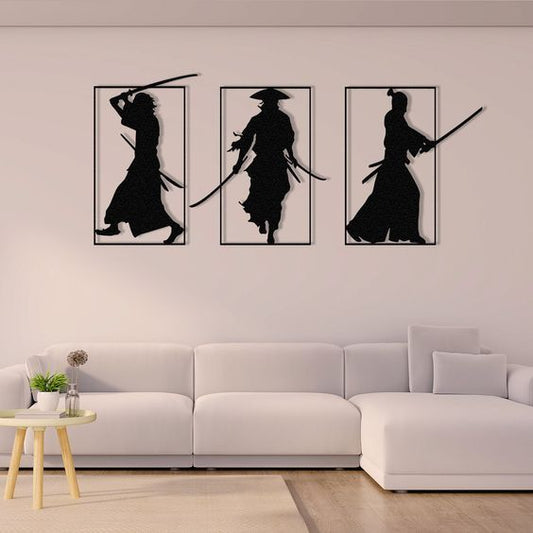 Samurai Wall Art for Game Room & Man Cave By Craft Vega