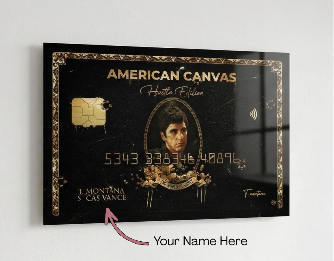 Personalised - Scarface Card Metal Poster By Craft Vega Gold Edition
