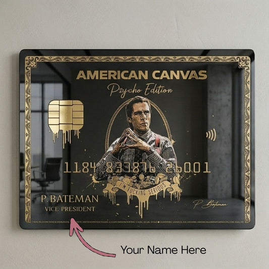 Personalised - Patrick Bateman 'Psycho Edition' Metal Poster By Craft Vega Gold Edition