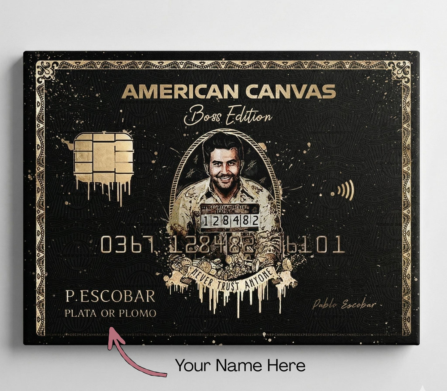 Personalised - Pablo Escobar Boss Card Metal Poster By Craft Vega