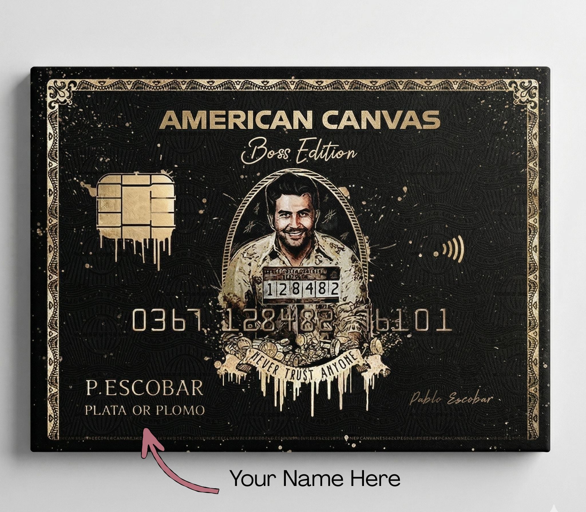 Personalised - Pablo Escobar Boss Card Metal Poster By Craft Vega