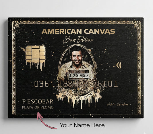 Personalised - Pablo Escobar Boss Card Metal Poster By Craft Vega