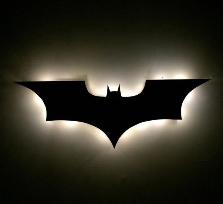 Dark Knight Backlit Batman Logo LED Wall Art By Craft Vega