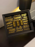Gold Bar Motivational Framed Art Success & Hustle Entrepreneur Office Decor By Craft Vega