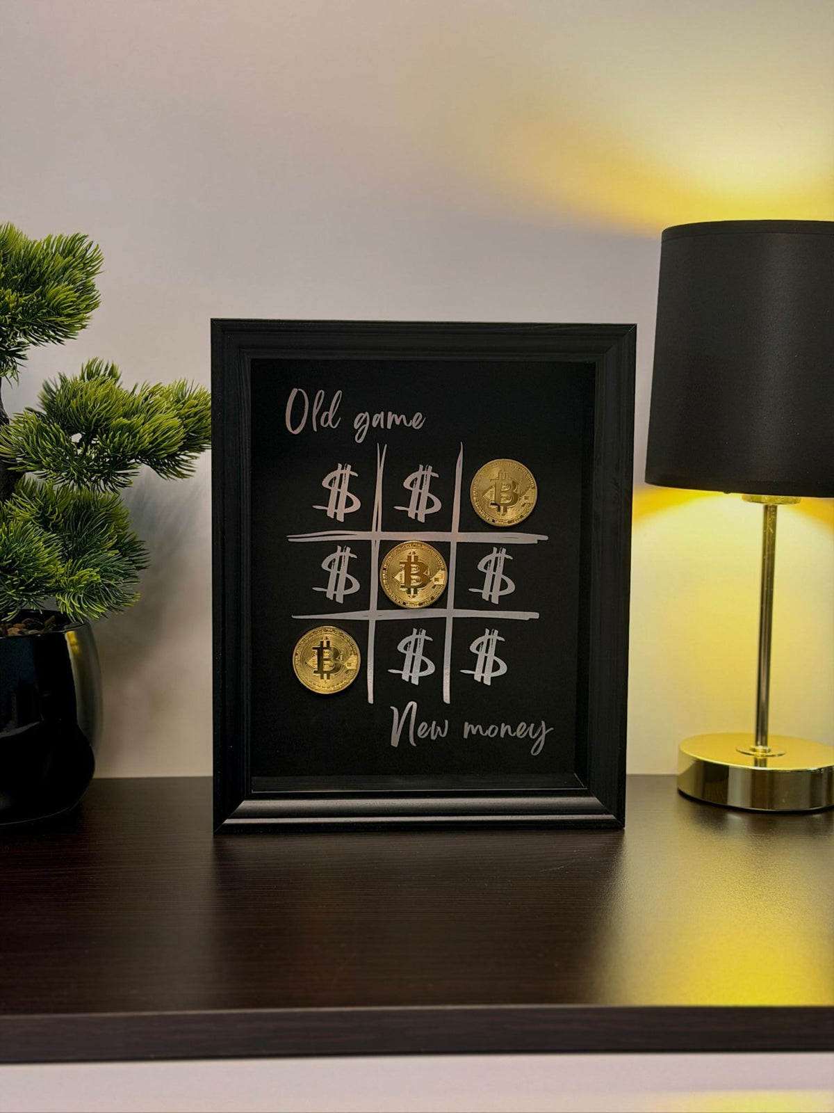 "Old Game, New Money" Crypto Office Decor Framed Art By Craft Vega