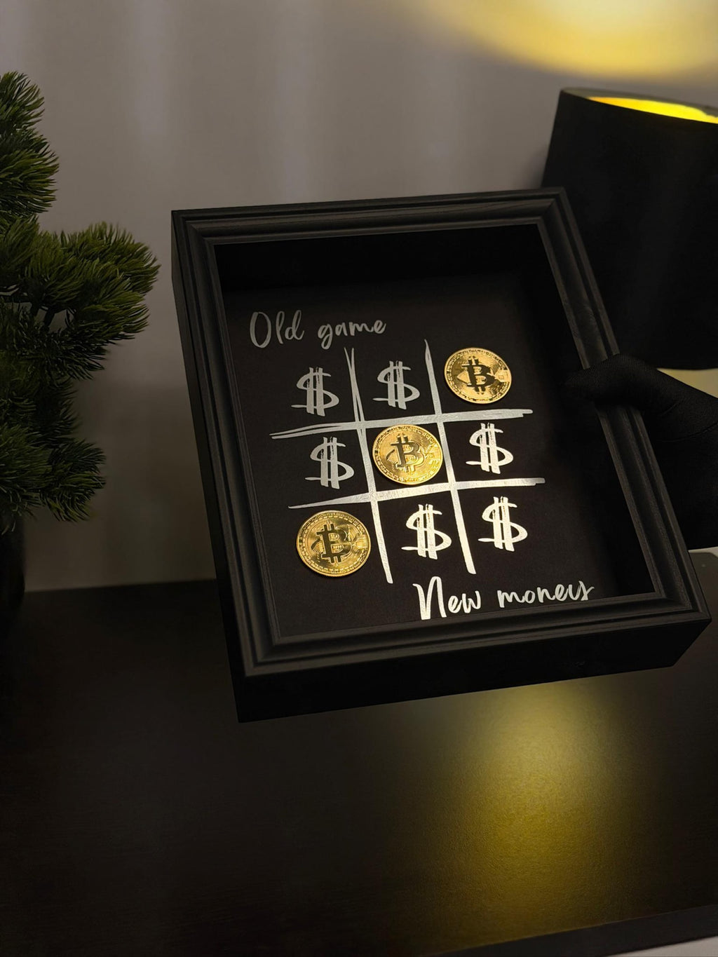 "Old Game, New Money" Crypto Office Decor Framed Art By Craft Vega