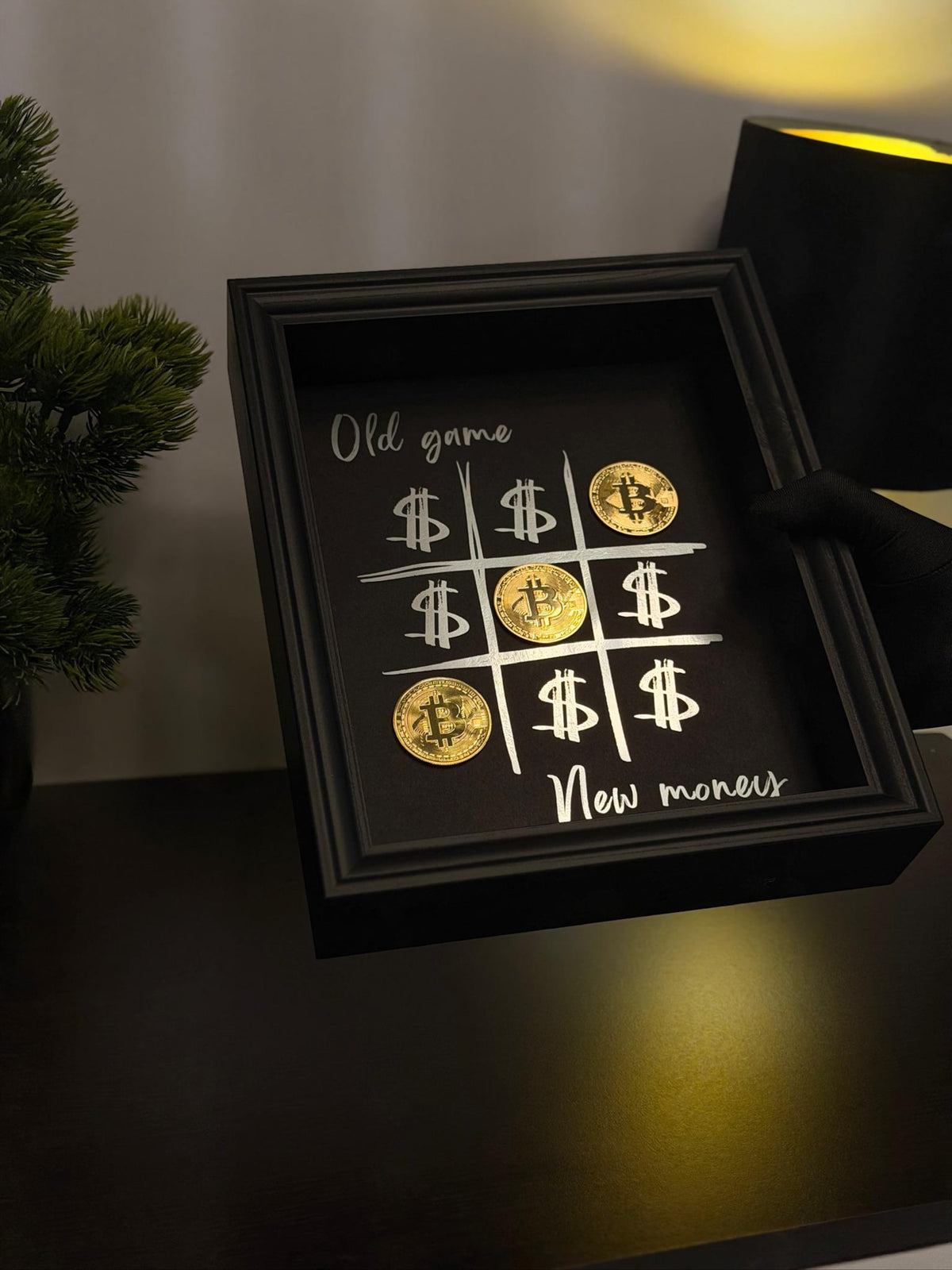 "Old Game, New Money" Crypto Office Decor Framed Art By Craft Vega