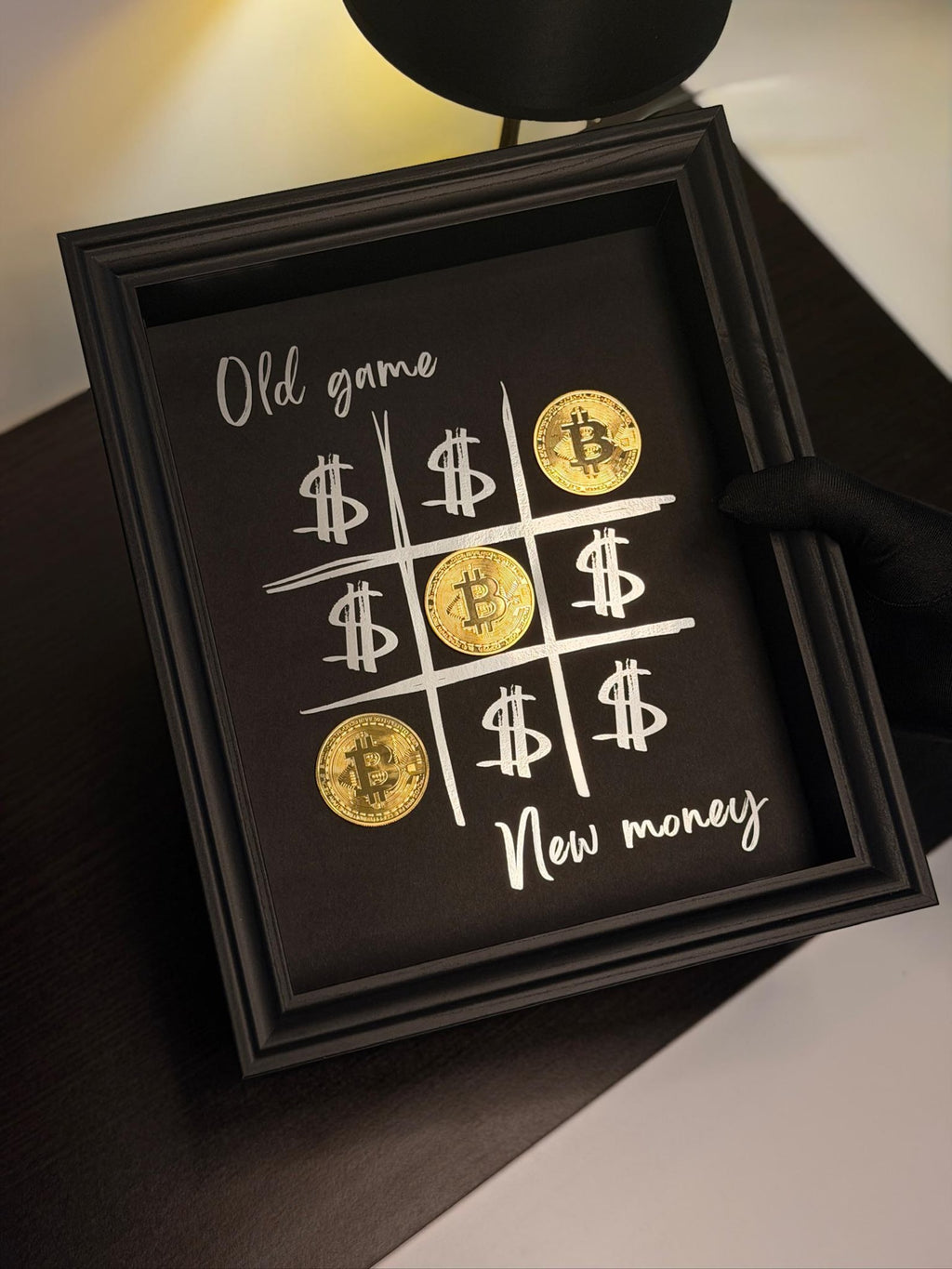 "Old Game, New Money" Crypto Office Decor Framed Art By Craft Vega