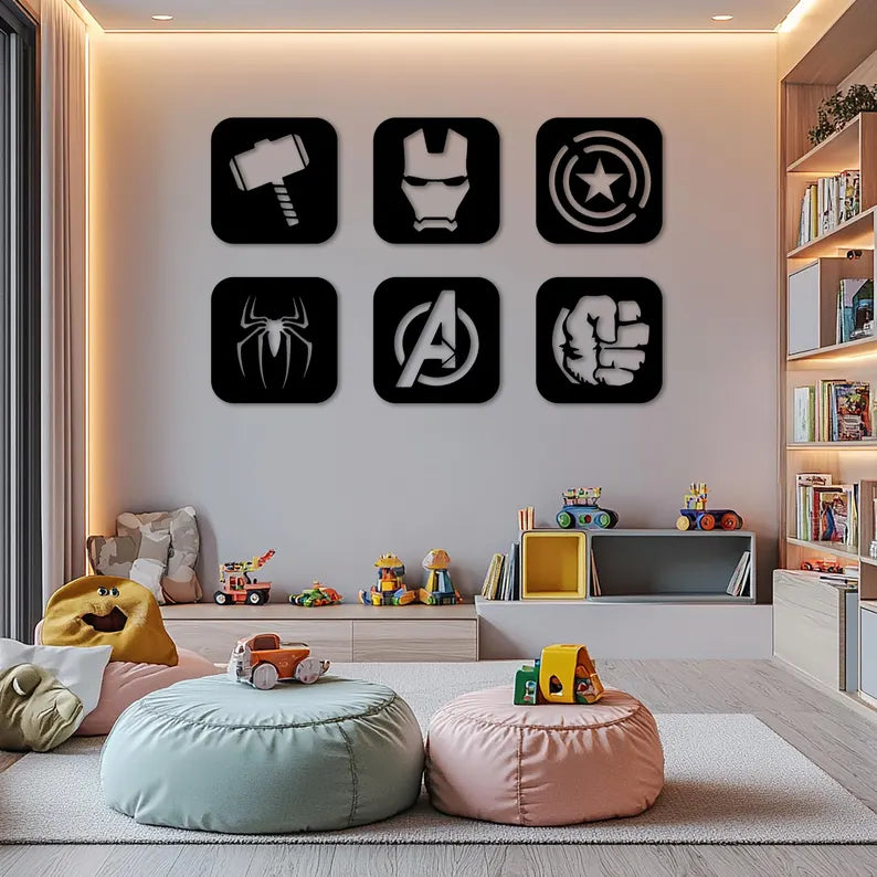 Marvel Superhero Cutout Decor - Set of 6 Wall Art By Craft Vega