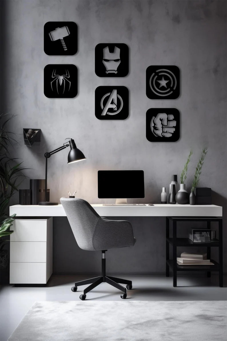 Marvel Superhero Cutout Decor - Set of 6 Wall Art By Craft Vega