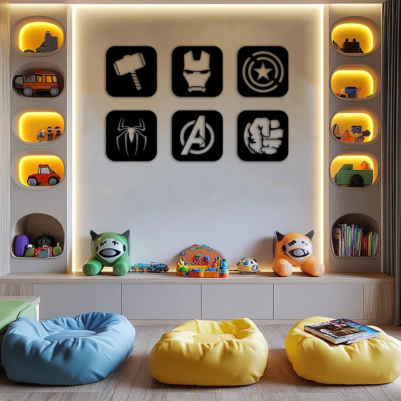 Marvel Superhero Cutout Decor - Set of 6 Wall Art By Craft Vega