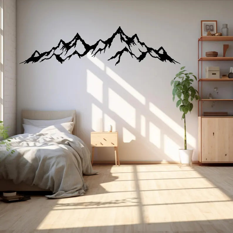 Abstract Mountain Wood Art Living Room Decor By Craft Vega