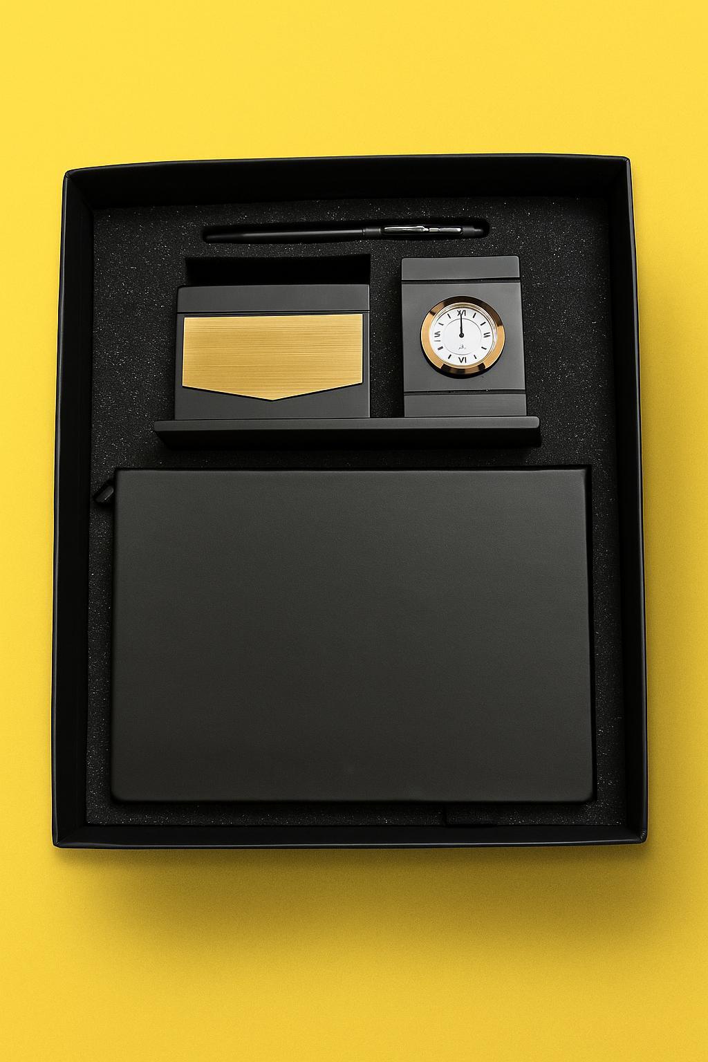 Sovereign Personalized Luxury Executive Set with Analog Clock By Craft Vega