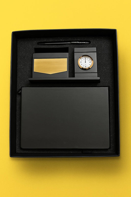 Sovereign Personalized Luxury Executive Set with Analog Clock By Craft Vega