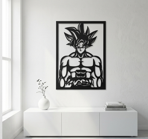 Premium Goku Cutout Wall Decor By Craft Vega Anime Art Frame