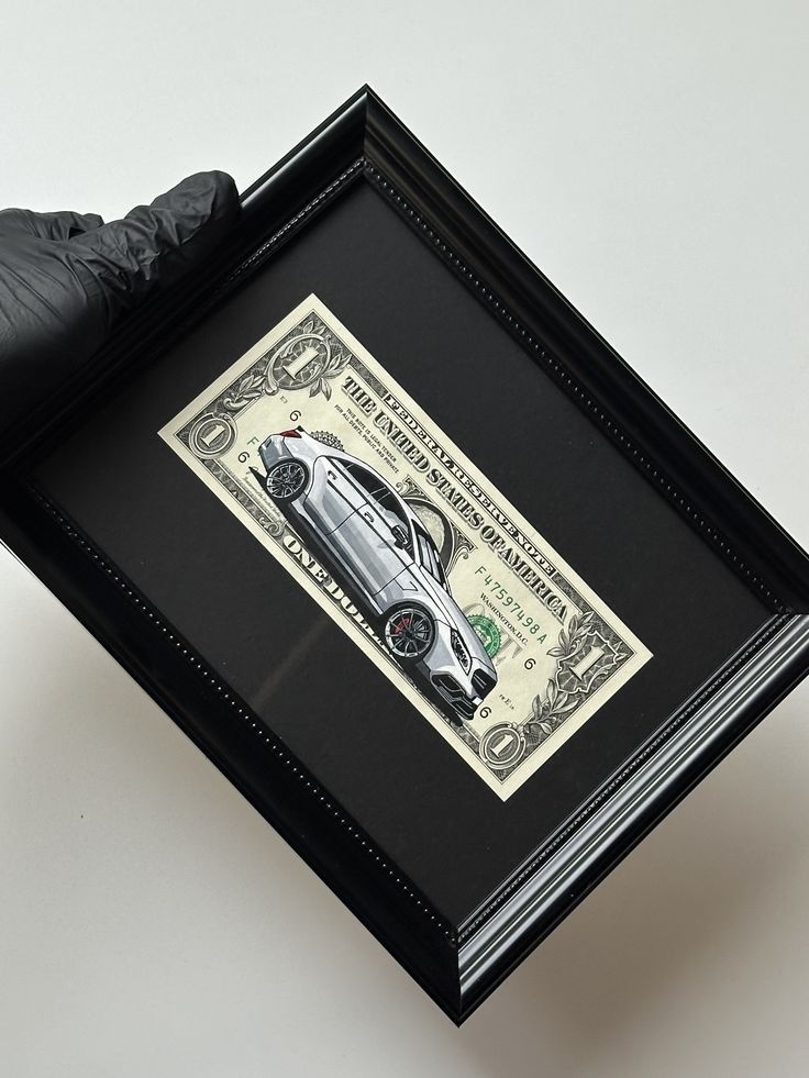 Mercedes Benz CLS 63 AMG Dollar Bill Framed Art By Craft Vega