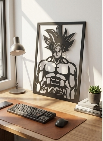 Premium Goku Cutout Wall Decor By Craft Vega Anime Art Frame