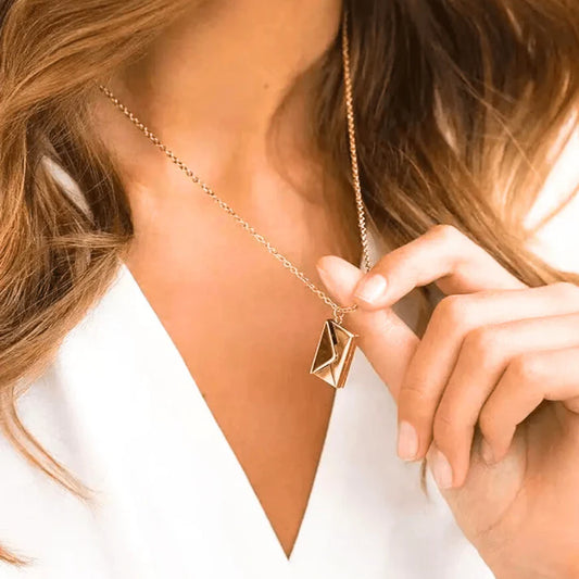 Viral Secret Message Envelope Necklace | Personalized Love Note Jewelry by Craft Vega